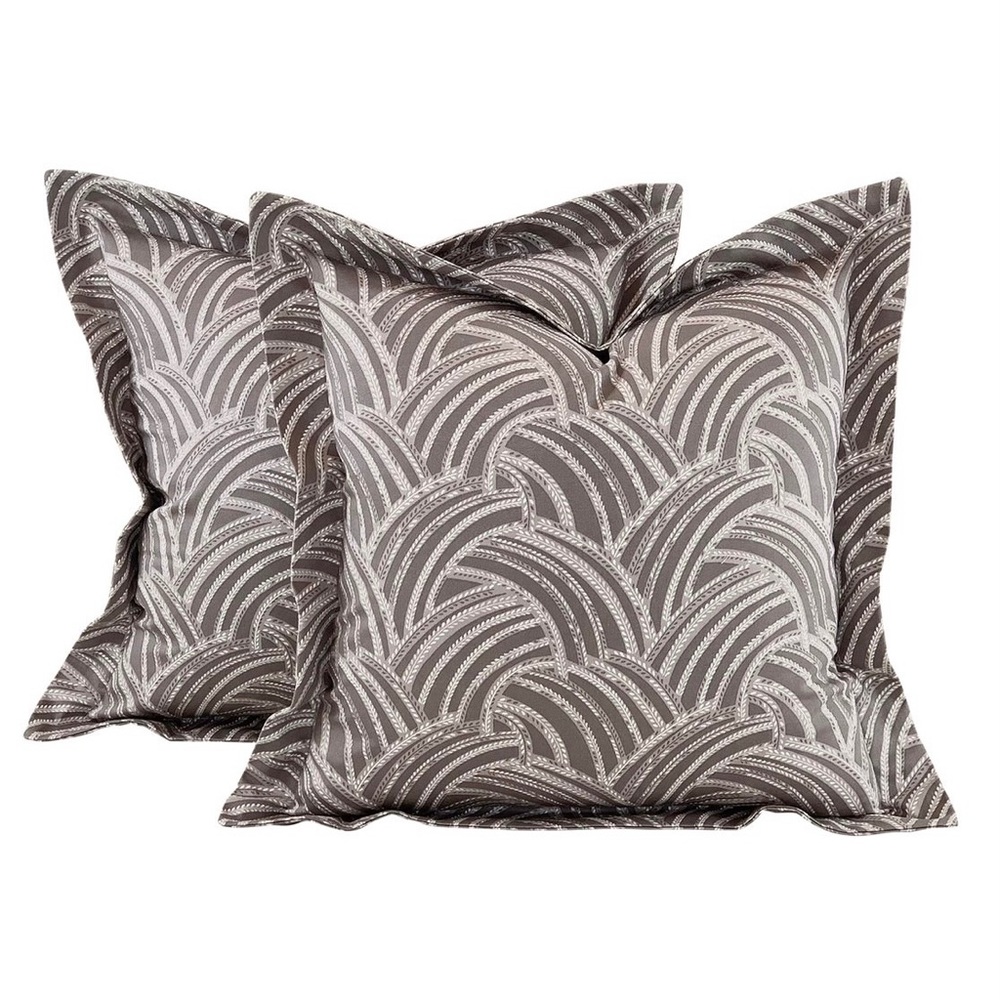 Pr Designer Vicki Payne Free Spirit Gray Modern Abstract Feathers Pillow Covers